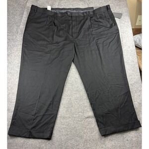 GS continuous comfort Men's 64x30 Pleated Front Black Dress Pants Big NWT